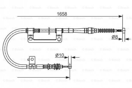 1987477331 BOSCH BOSCH FIAT трос ручного гальма задній PANDA 86-91