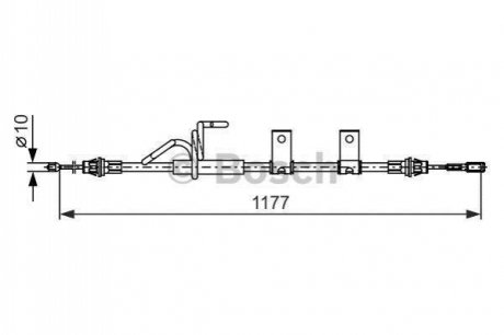 1987482404 BOSCH BOSCH FIAT трос гальмівний задн. лів. FREEMONT 11-