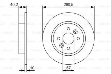 0986479S85 BOSCH BOSCH KIA диск гальмівний задній Shuma 1.5/1.8 97-