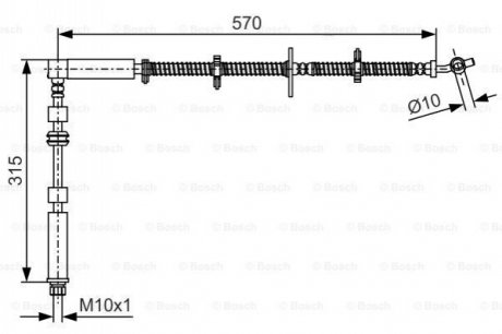 1987481A64 BOSCH Гальмівний шланг LAND ROVER Discovery \'\'FR \'\'2,7-5,0 \'\'09>>