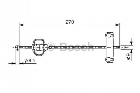 1987477631 BOSCH BOSCH FORD трос ручного гальма передн. Mondeo 94-