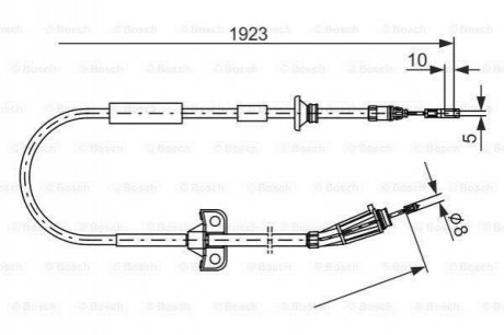 1987477999 BOSCH BOSCH VOLVO трос ручного гальма лів./прав. S60 I