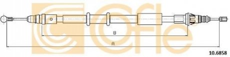 106858 COFLE Трос ручного гальма зад. Л/П Renault Master 2010-