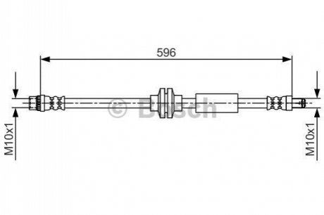 1987481708 BOSCH BOSCH OPEL шланг гальмівний задн. MOVANO B 10-