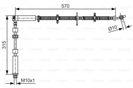 1987481A63 BOSCH Гальмівний шланг LAND ROVER Discovery \'\'FL \'\'2,7-5,0 \'\'09>>