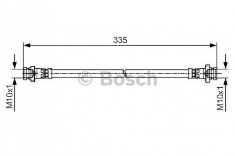 1987481477 BOSCH BOSCH NISSAN шланг гальмівний задн.пр.Almera 00-