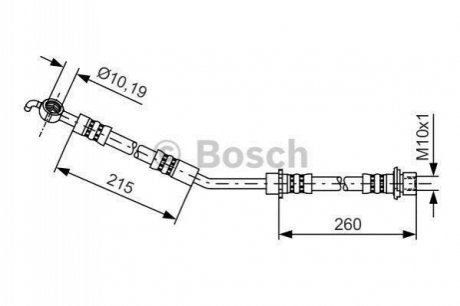 1987481409 BOSCH BOSCH шланг гальм. передн. лів. TOYOTA Yaris -13