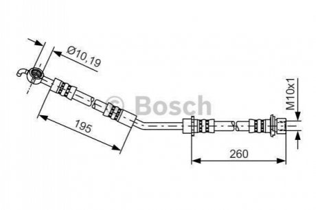 1987481407 BOSCH BOSCH шланг гальм. передн. лів. TOYOTA YARIS -12