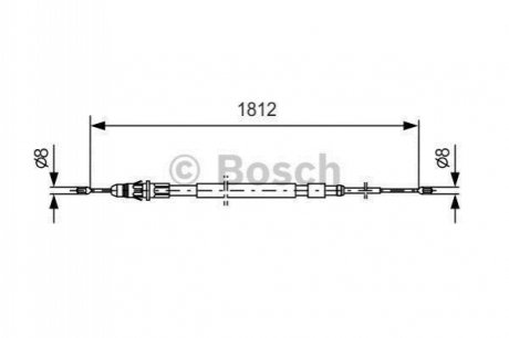 1987477600 BOSCH BOSCH CITROEN трос ручного гальма C3 лів.+ прав.