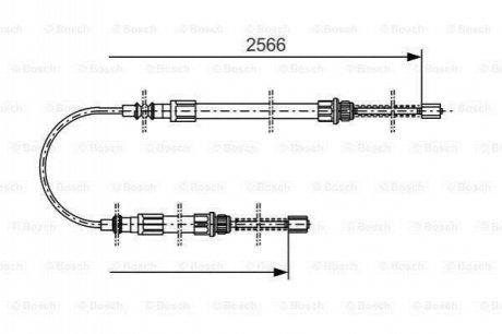 1987477515 BOSCH BOSCH FIAT трос ручного гальма задній Ducato 81-