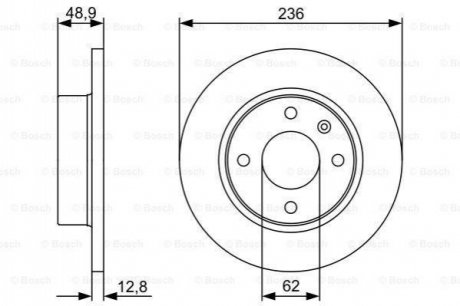 0986479491 BOSCH BOSCH SKODA диск гальмівний FAVORIT 115 430 212