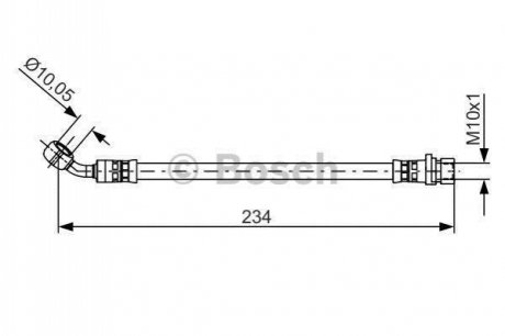 1987481479 BOSCH BOSCH шланг гальм. задн. лів. HONDA JAZZ II -08