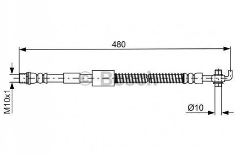 1987481686 BOSCH BOSCH шланг гальм. передн. лів. CITROEN C4 -17