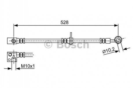 1987481974 BOSCH BOSCH шланг гальм. передн. прав. HONDA JAZZ -08