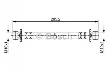 1987481934 BOSCH BOSCH шланг гальм. задн. прав. TOYOTA YARIS 10-