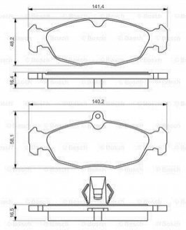 0986494413 BOSCH BOSCH гальмівні колод. диск. OPEL DAEWOO Lanos