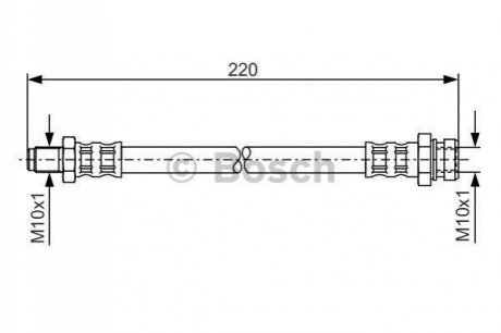 1987476347 BOSCH BOSCH FIAT шланг гальмівний задн. ALFA 147, 156