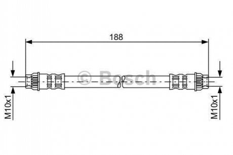 1987476917 BOSCH BOSCH RENAULT шланг гальмів. задн. вн. Clio II