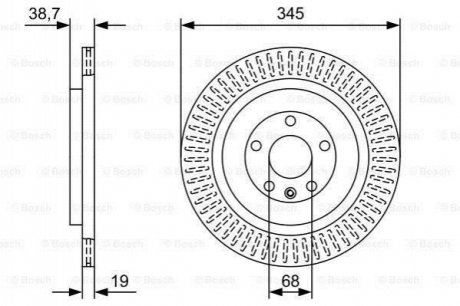 0986479W54 BOSCH BOSCH FORD диск гальм. задній Explorer 3,5 10-