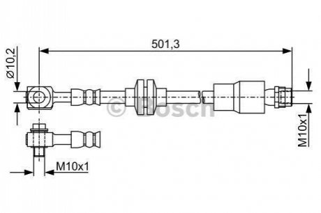 1987481937 BOSCH BOSCH шланг гальм. передн. лів. OPEL MOKKA 12-