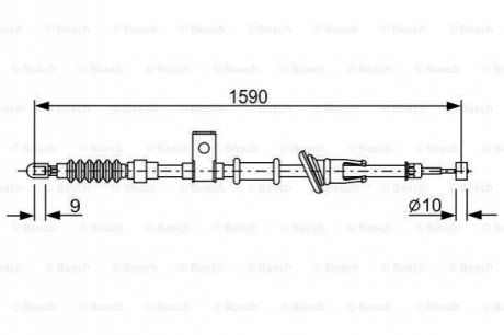 1987477878 BOSCH BOSCH VOLVO трос ручного гальма пр. S40-V40 96