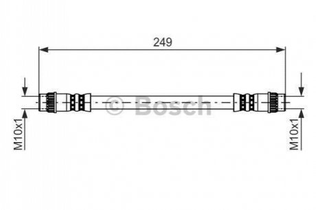 1987476708 BOSCH BOSCH RENAULT шланг гальмівний задн. R19, R21