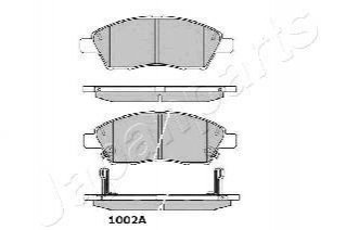 PA-1002AF JAPANPARTS JAPANPARTS NISSAN гальмівні колодки TIIDA 07-