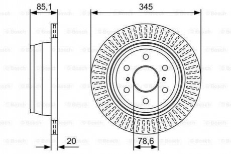0986479W32 BOSCH BOSCH диск гальм. задн. CADILAC ESCALLADE 06-