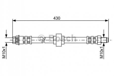 1987476918 BOSCH BOSCH шланг гальм. передн. RENAULT SCENIC RX4