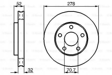 0986478486 BOSCH BOSCH OPEL диск гальмівний передній SINTRA 97