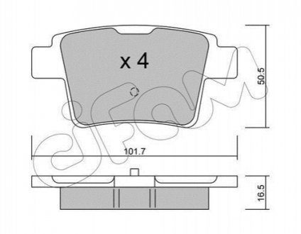 822-677-0 CIFAM CIFAM FORD гальмівні колодки задн.Mondeo 00-