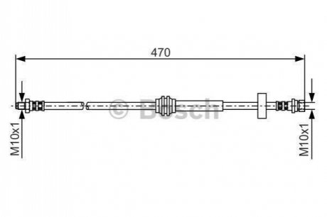 1987476885 BOSCH BOSCH FORD шланг гальмівний задн. Focus 01-