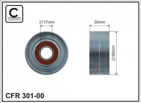 301-00 CAFFARO Натяжний ролік Renault Megane II 1.9dCi 02->