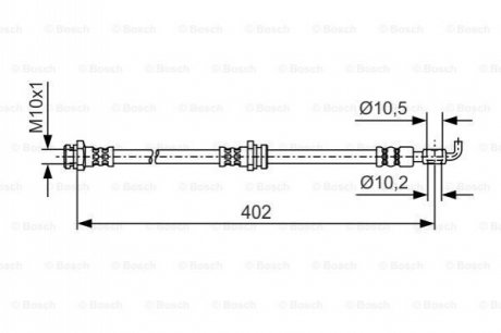 1987481A46 BOSCH Шланг гальмівний