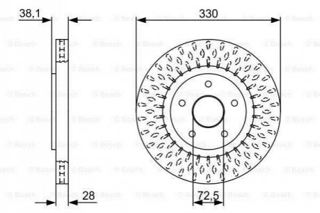 0986479V85 BOSCH BOSCH диск гальм. передн. FIAT FREEMONT 11-