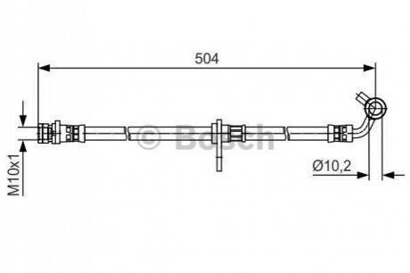 1987481472 BOSCH BOSCH шланг гальмівний задн. HONDA CR-V -07