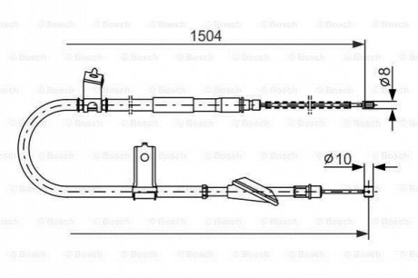 1987477611 BOSCH BOSCH HYUNDAI трос ручного гальма ATOS 98-