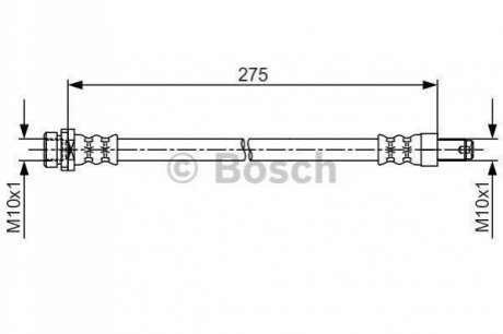 1987481704 BOSCH BOSCH шланг гальм. задн. FORD Transit 16 -