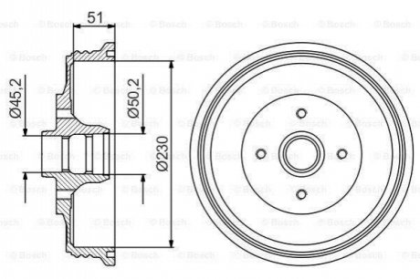 0986477178 BOSCH Барабан гальмівний