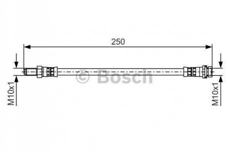 1987481489 BOSCH BOSCH FORD шланг гальм. задн. Transit 06-