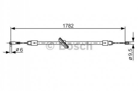 1987477902 BOSCH BOSCH трос русного гальма передн. DB ML163