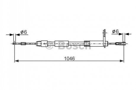 1987477809 BOSCH BOSCH DB трос ручного гальма лів.VANEO 02-