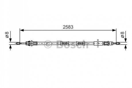 1987477762 BOSCH BOSCH OPEL трос ручного гальма Sintra 97-