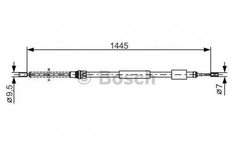 1987477151 BOSCH BOSCH PEUGEOT трос ручного гальм. 309 85-