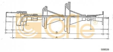 S08026 COFLE Трос спiдометра Ford Sierra 1,6-1,8 -02/93