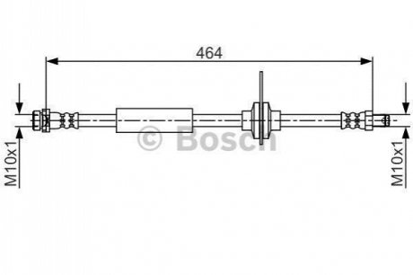 1987481702 BOSCH BOSCH FORD гальмівний шланг задн. KUGA II