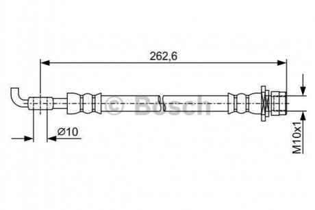 1987481936 BOSCH BOSCH шланг гальм. задн. TOYOTA Yaris 10-