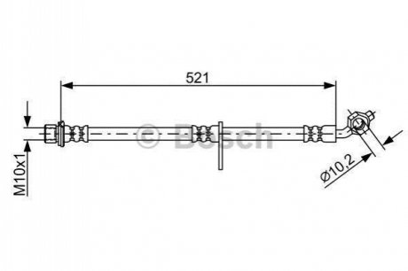 1987481907 BOSCH BOSCH TOYOTA шланг гальмівний Avensis -03