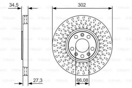 0986479A88 BOSCH BOSCH диск гальм. передн. PEUGEOT RCZ -15