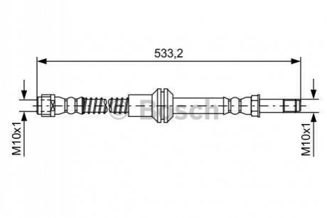 1987481609 BOSCH BOSCH гальмівний шланг передн. W212, C218